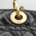 Lady Dior Black lambskin 01-BO-0147レディディオール ブラック ラムスキン 01-BO-0147