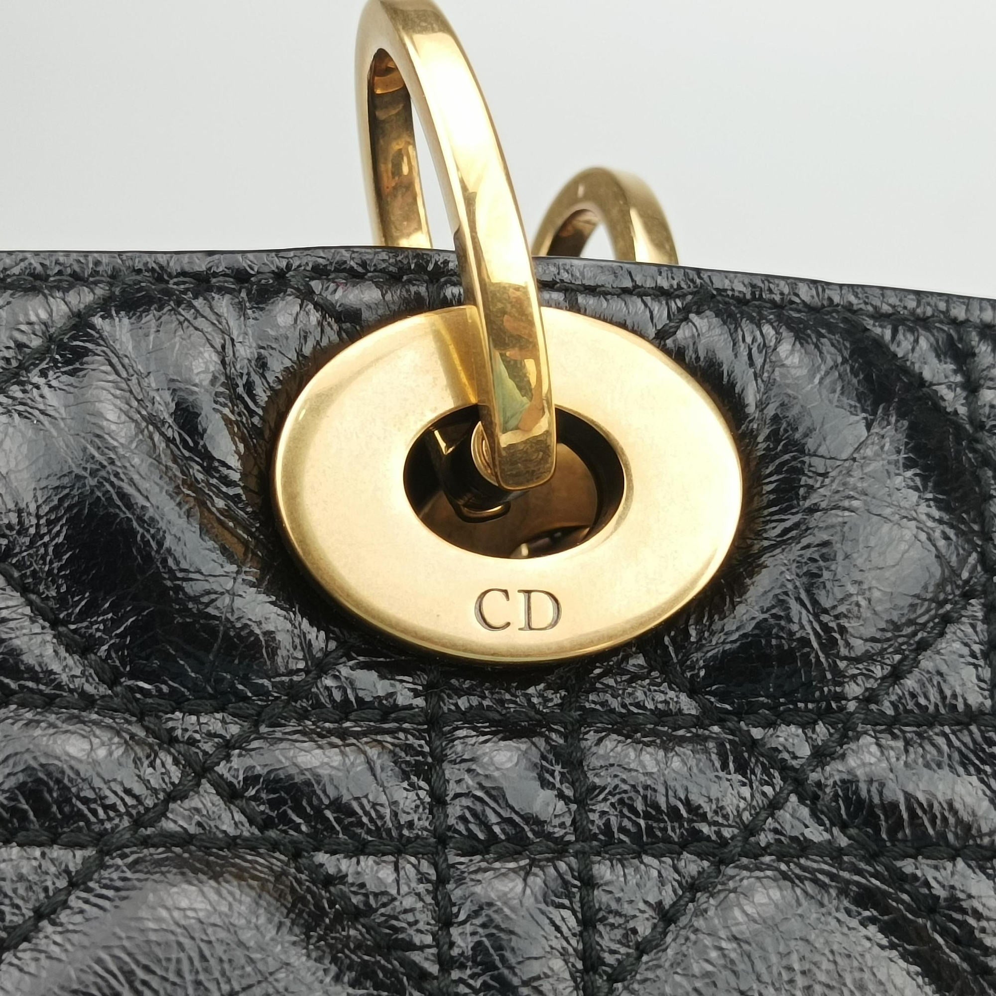Lady Dior Black lambskin 01-BO-0147レディディオール ブラック ラムスキン 01-BO-0147