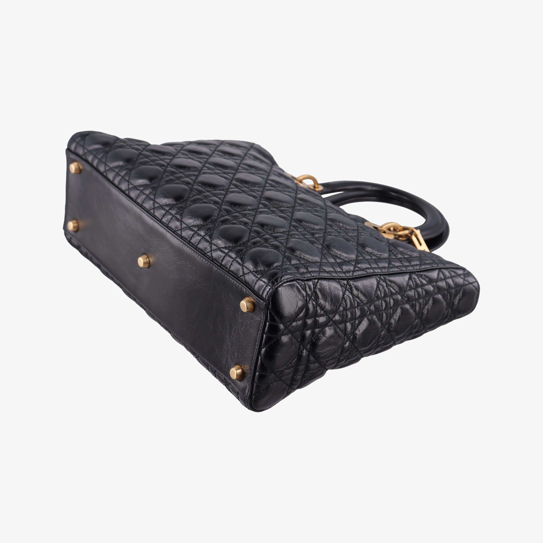 Lady Dior Black lambskin 01-BO-0147レディディオール ブラック ラムスキン 01-BO-0147