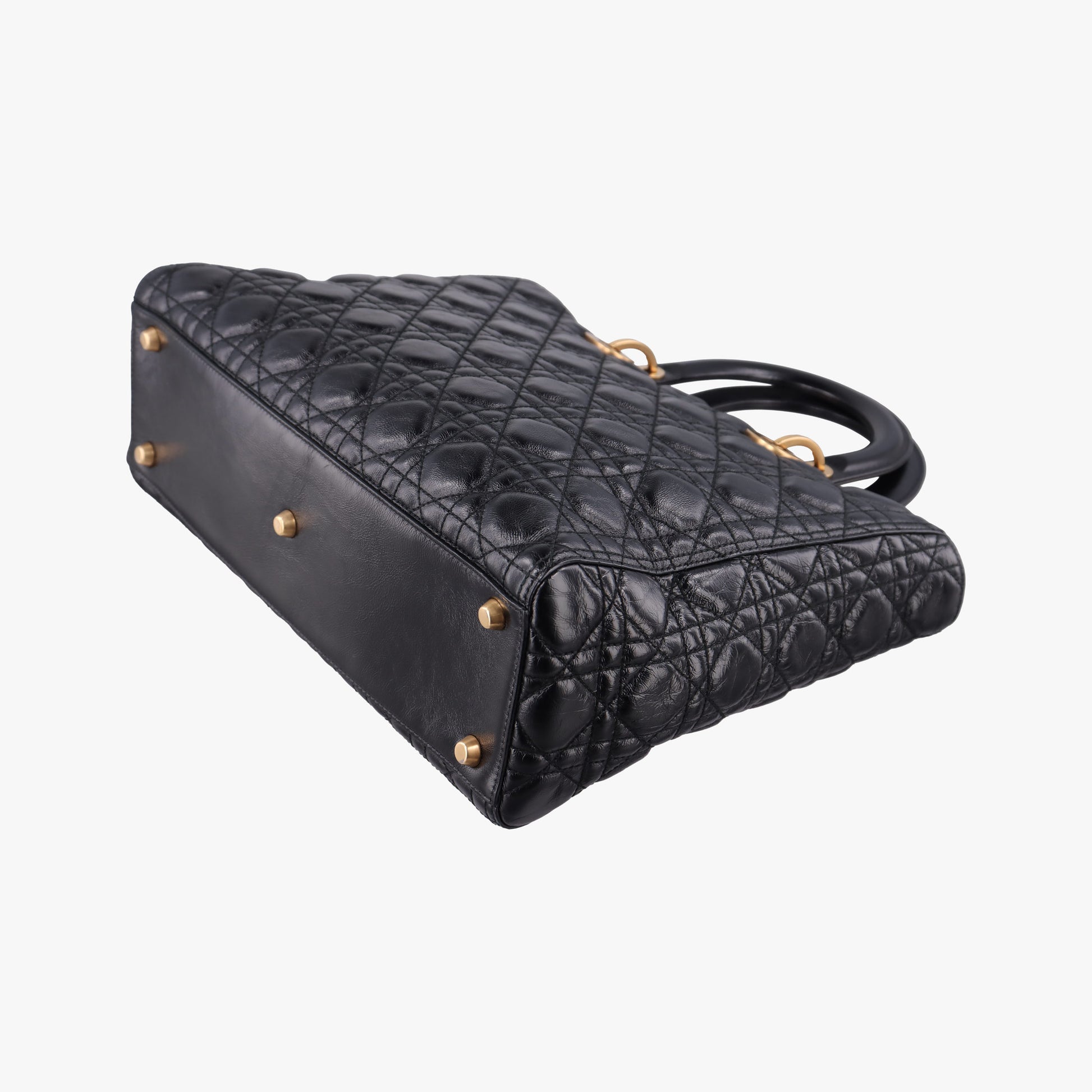 Lady Dior Black lambskin 01-BO-0147レディディオール ブラック ラムスキン 01-BO-0147