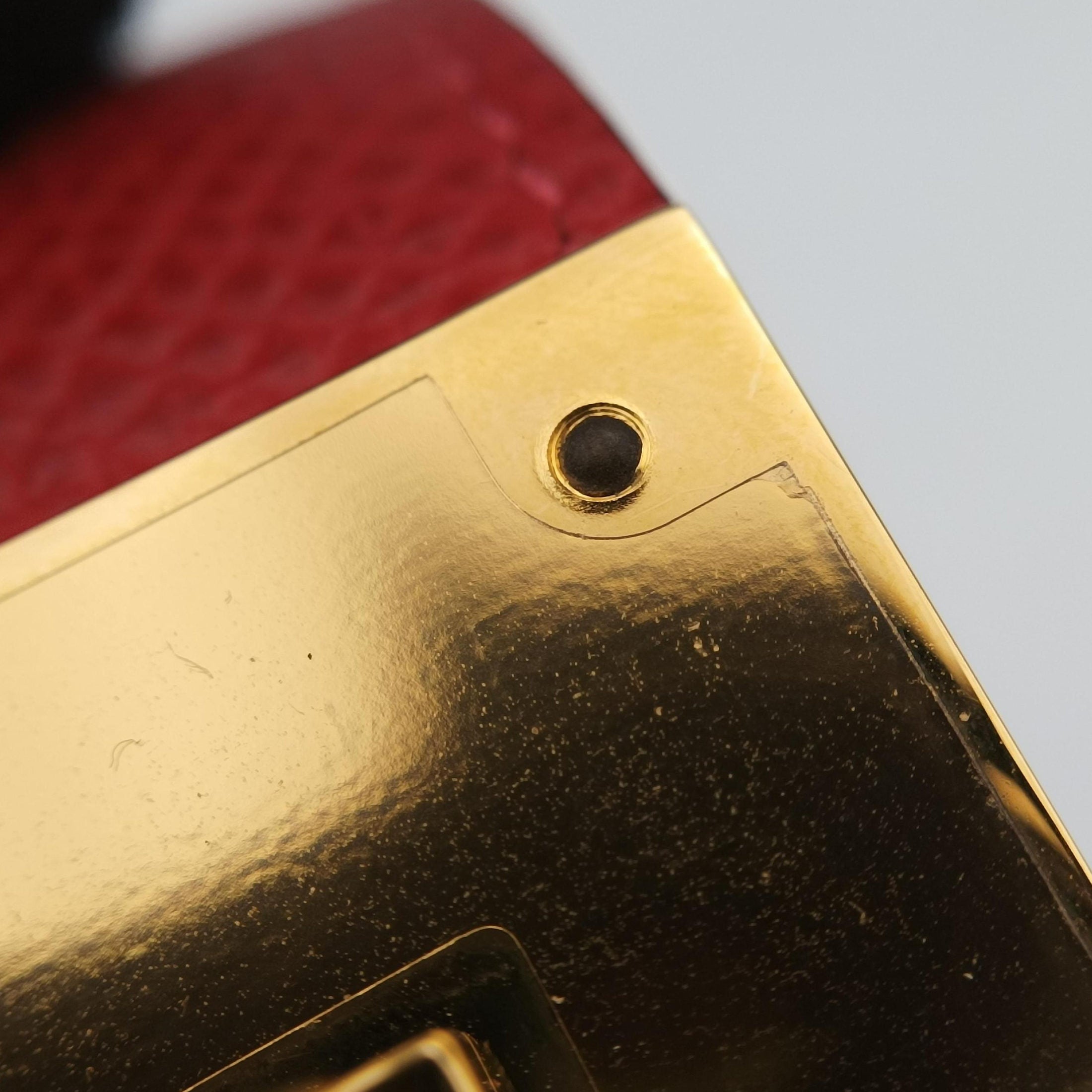 Kelly Style Lock Red×golden Leather × GP N□Q 40ケリー スタイル ロック レッド×ゴールド レザー×GP N□Q 40