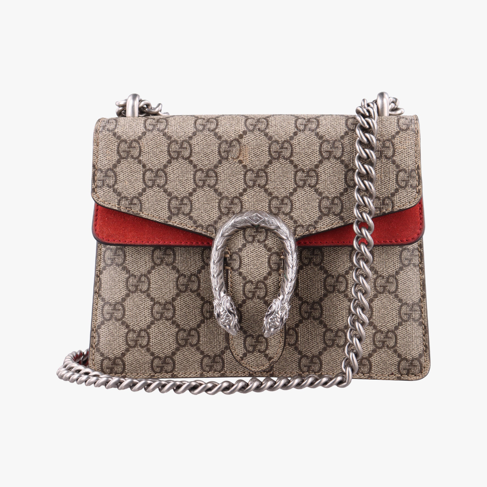 Dionysus beige×red PVC coated canvas × suede 421970 D027262466ディオニュソス ベージュ×レッド PVCコーティングキャンバス × スエード 421970 D027262466