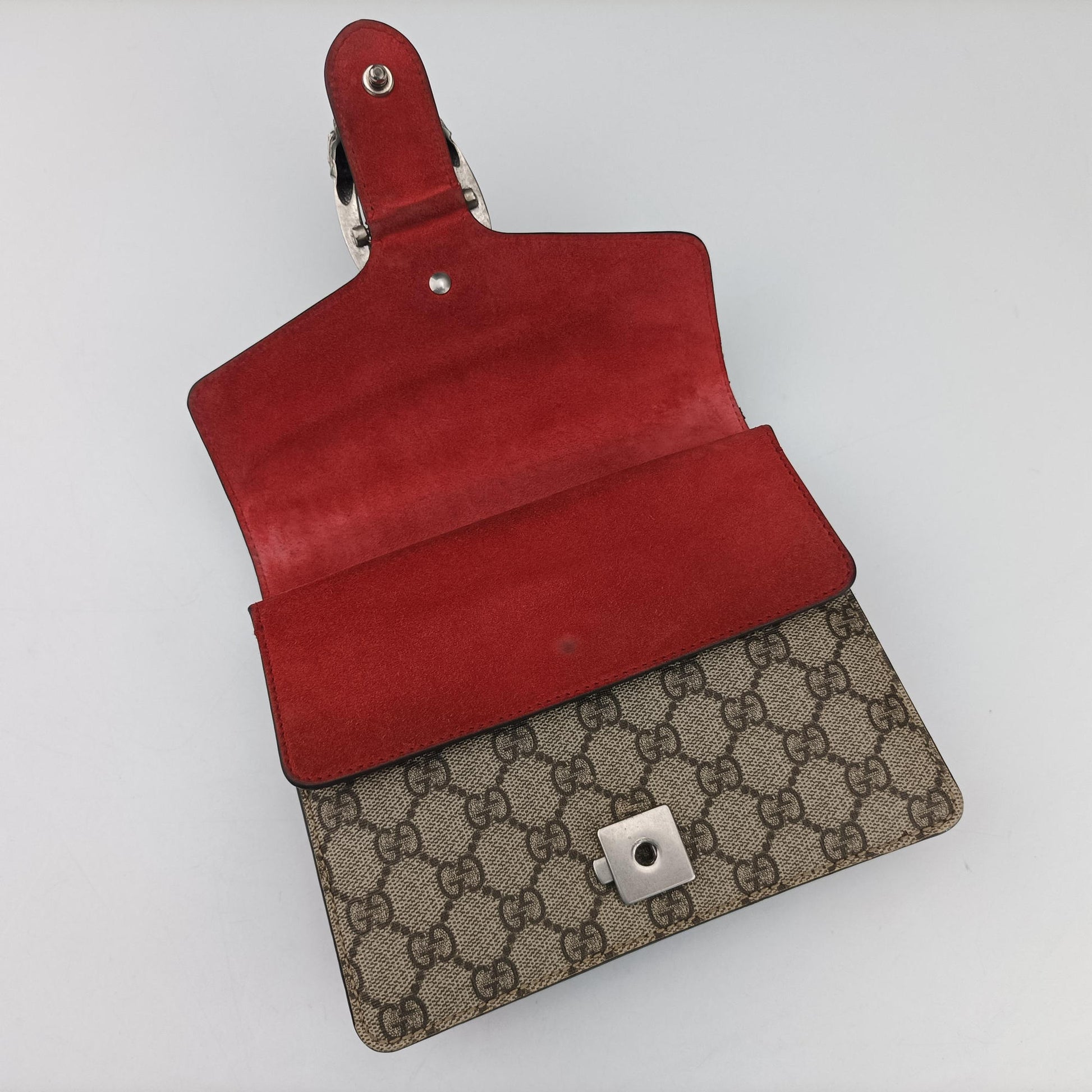 Dionysus beige×red PVC coated canvas × suede 421970 D027262466ディオニュソス ベージュ×レッド PVCコーティングキャンバス × スエード 421970 D027262466