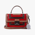 Rosalia Brown × Red Lizard-Embossed Leather × Patent 50ロザリア ブラウン × レッド リザード型押しレザー × パテント 50