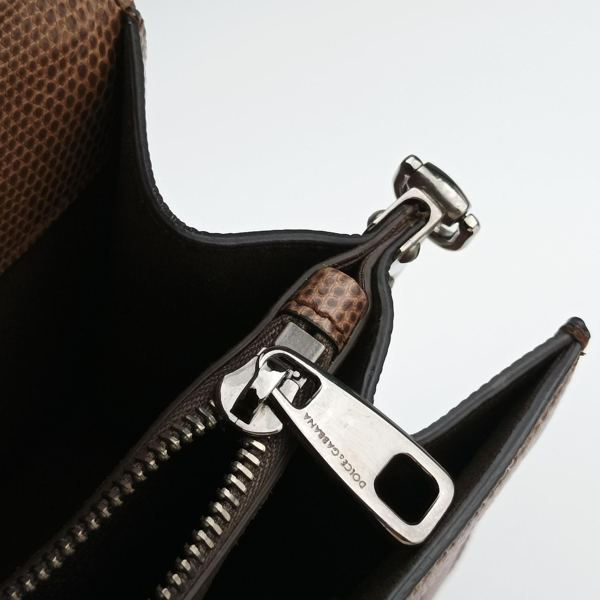 Rosalia Brown × Red Lizard-Embossed Leather × Patent 50ロザリア ブラウン × レッド リザード型押しレザー × パテント 50