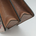 Rosalia Brown × Red Lizard-Embossed Leather × Patent 50ロザリア ブラウン × レッド リザード型押しレザー × パテント 50