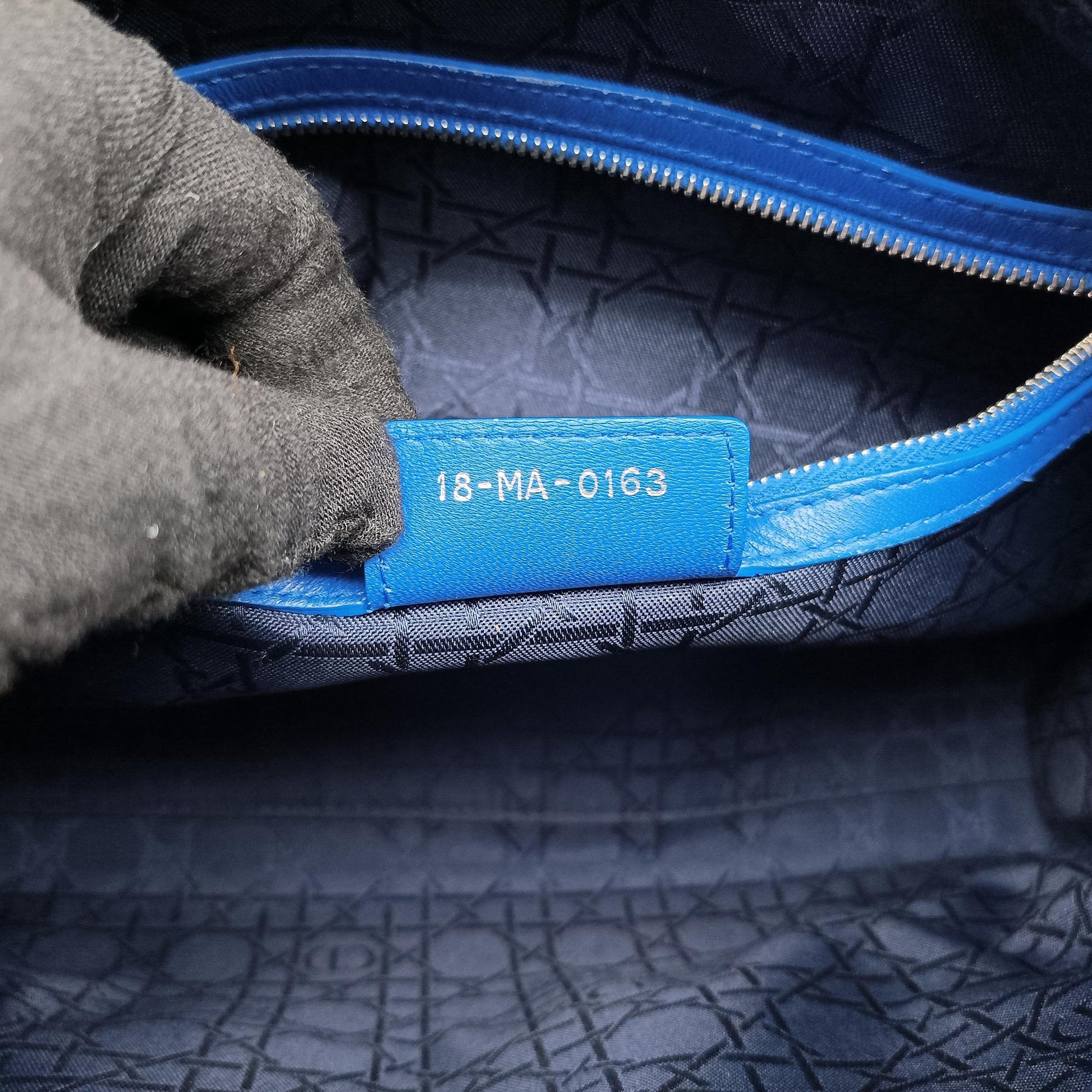 Lady Dior Blue lambskin 18-MA-0163レディディオール ブルー ラムスキン 18-MA-0163
