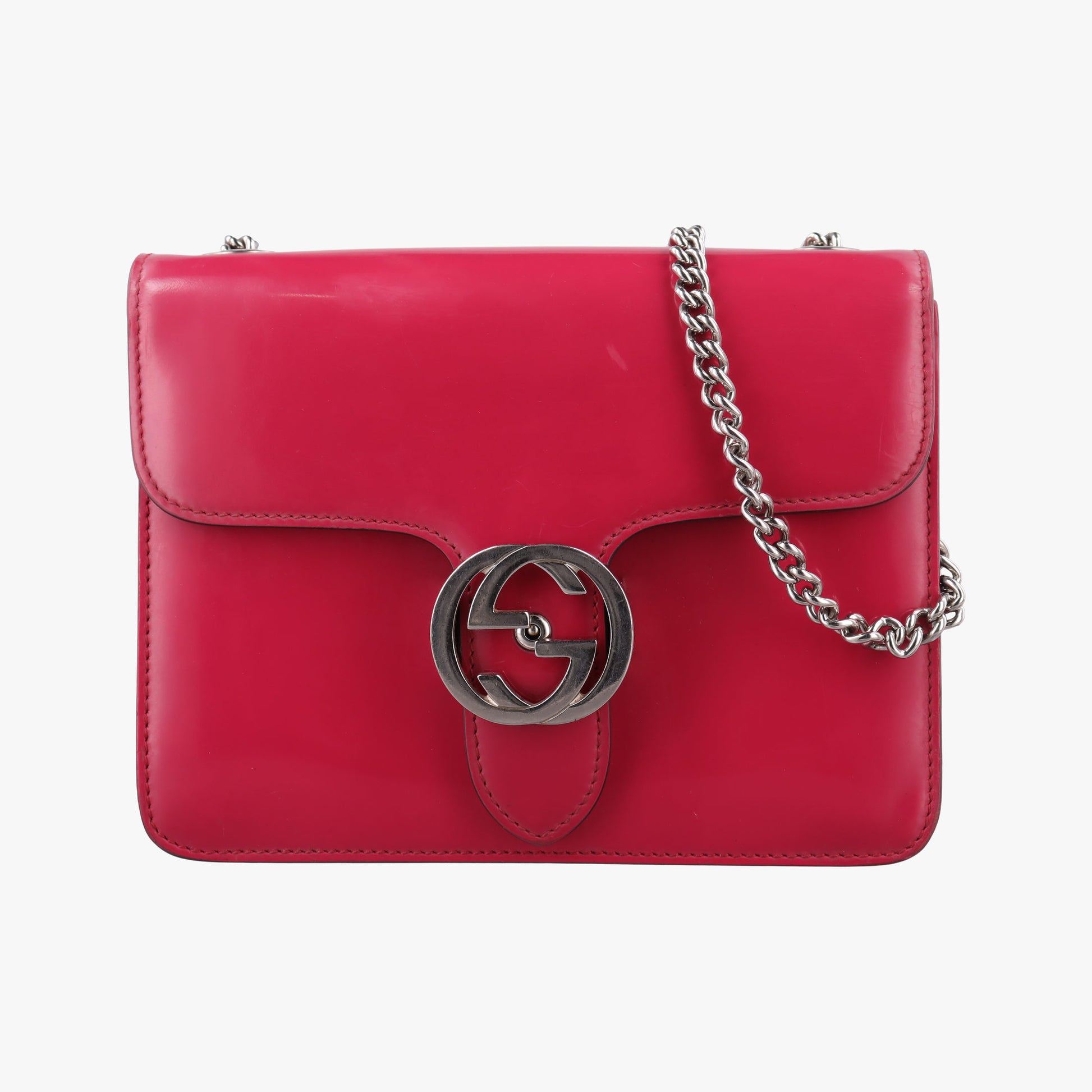 Interlocking G Red Patent Leather 387609 A018466107インターロッキングG レッド パテント 387609 A018466107