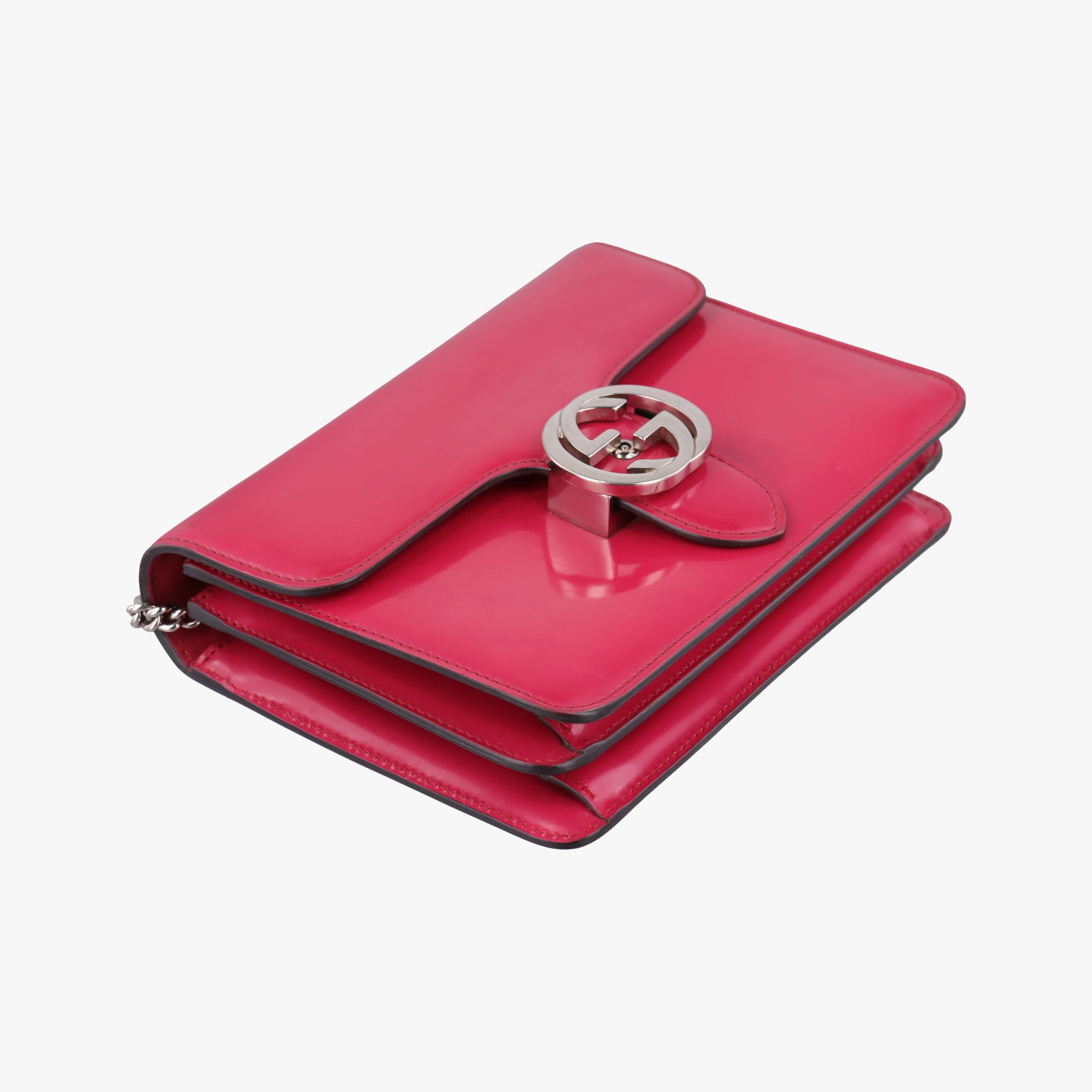 Interlocking G Red Patent Leather 387609 A018466107インターロッキングG レッド パテント 387609 A018466107