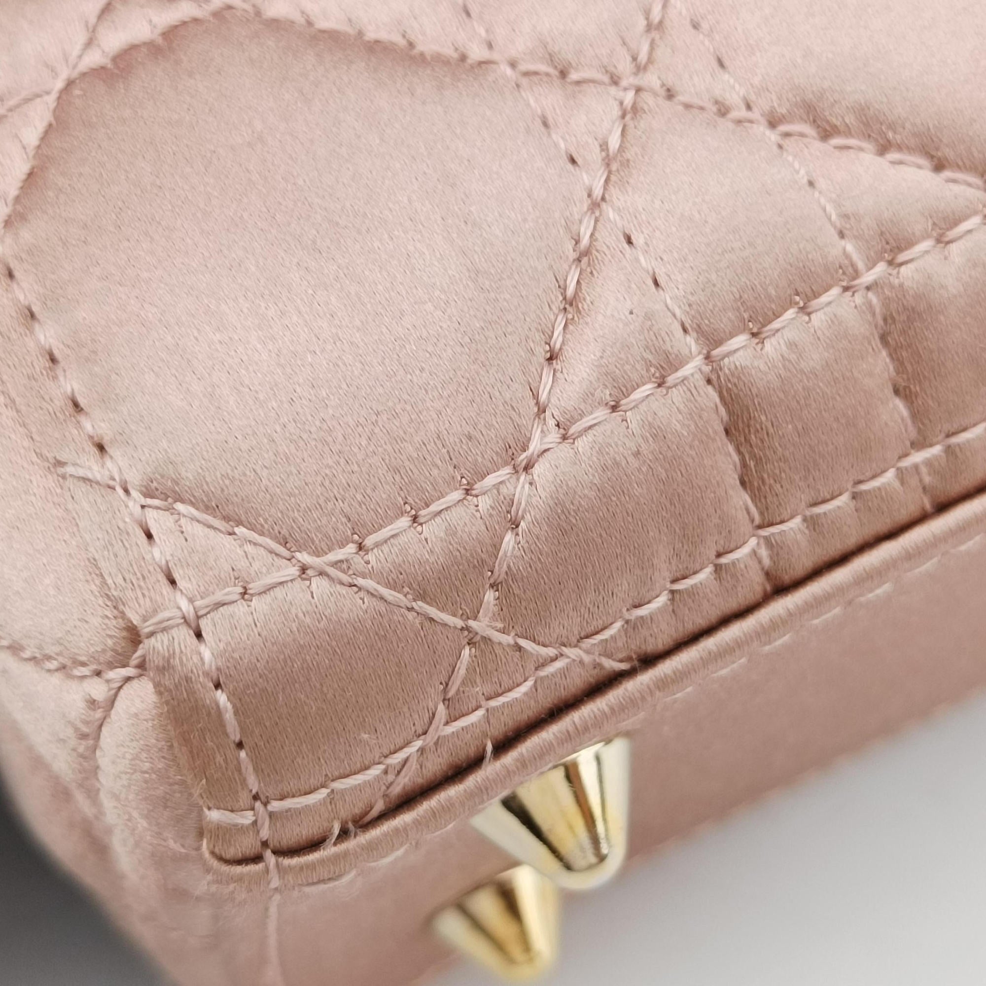 Lady Dior Pink Cannage Satin 29-MA-0129レディ ディオール ピンク カナージュ 絎縫 サテン 29-MA-0129
