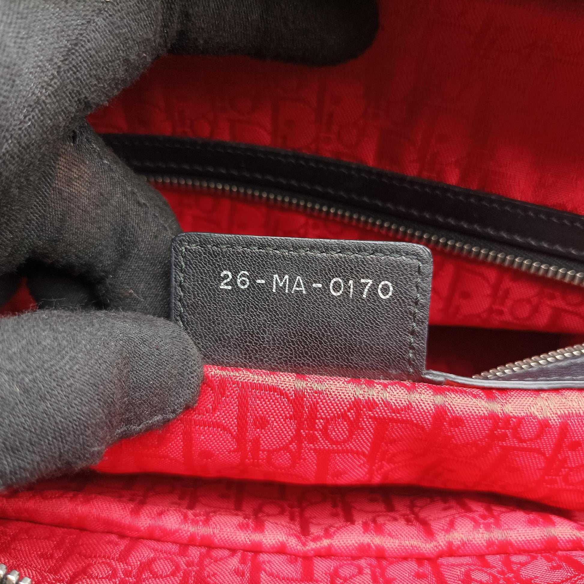 Lady Dior Black lambskin 26-MA-0170レディディオール ブラック ラムスキン 26-MA-0170