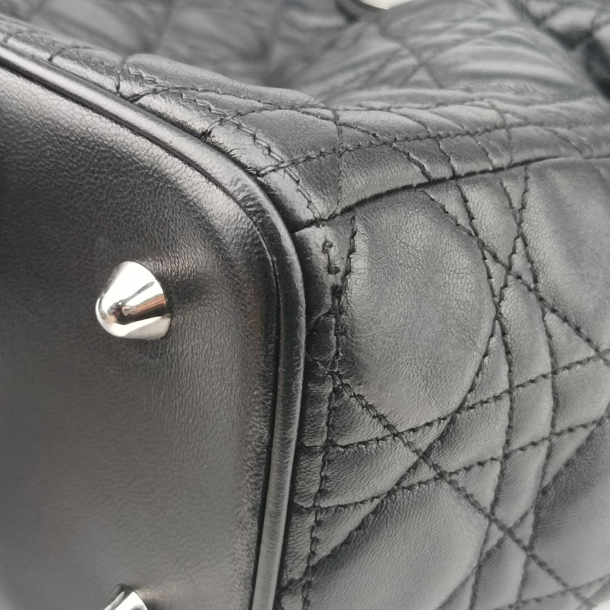 Lady Dior Black lambskin 26-MA-0170レディディオール ブラック ラムスキン 26-MA-0170