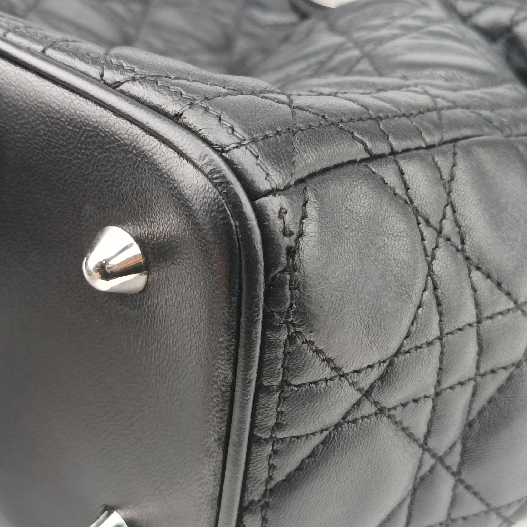 Lady Dior Black lambskin 26-MA-0170レディディオール ブラック ラムスキン 26-MA-0170