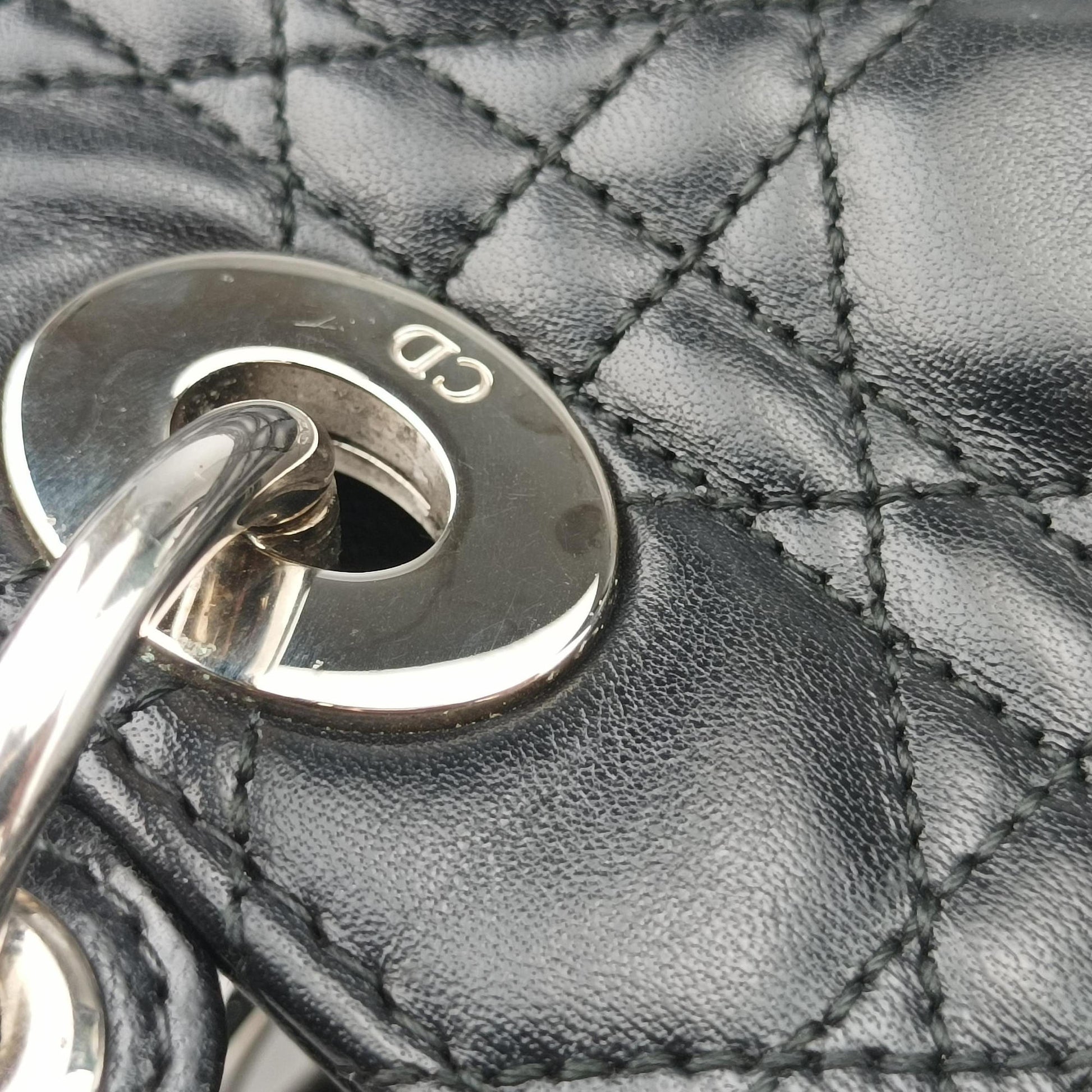 Lady Dior Black lambskin 26-MA-0170レディディオール ブラック ラムスキン 26-MA-0170