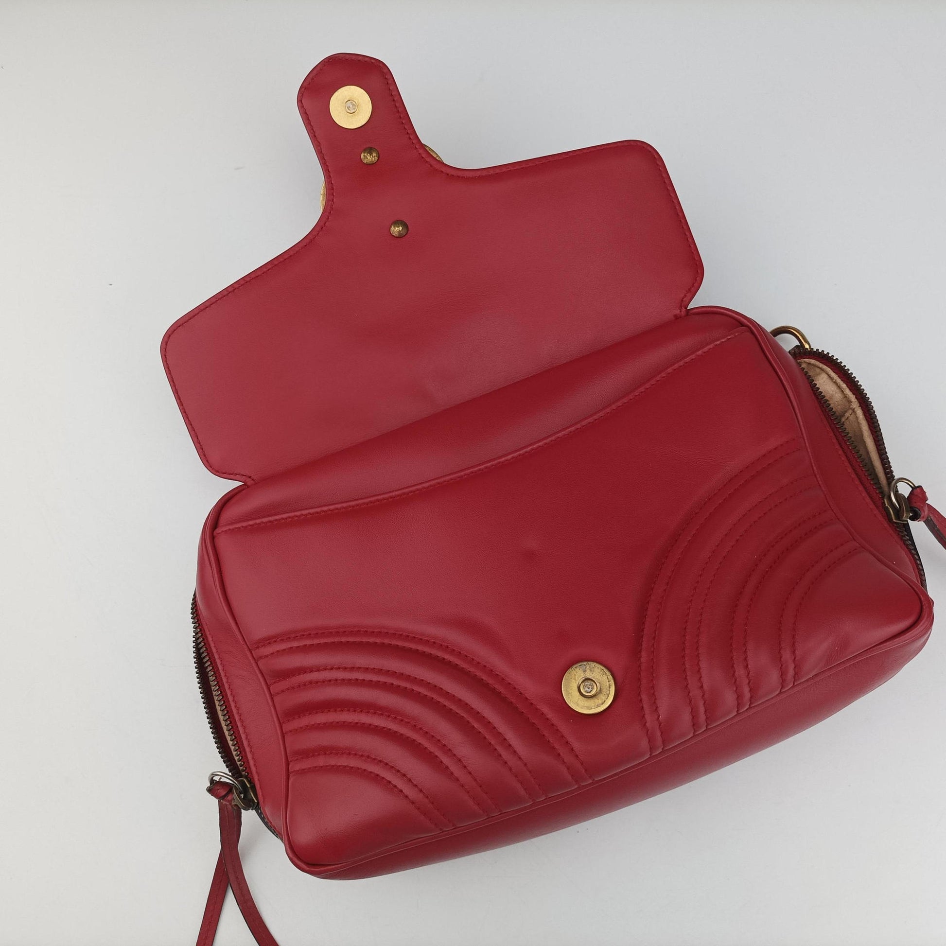 GG Marmont Red Leather 498100 A025661559GGマーモント レッド レザー 498100 A025661559