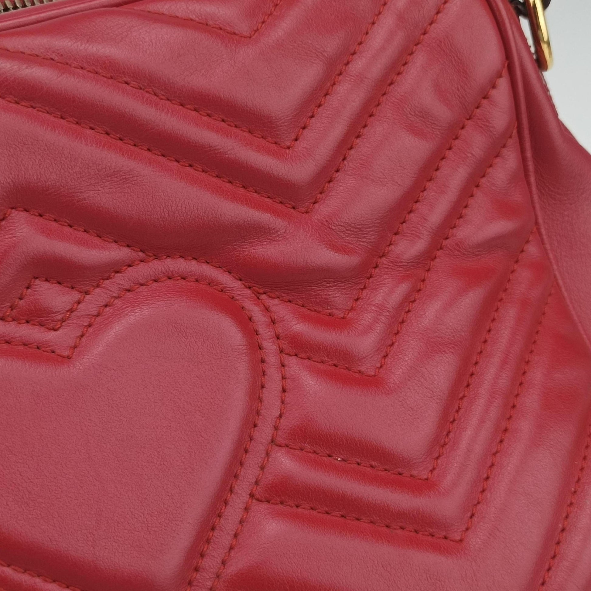 GG Marmont Red Leather 498100 A025661559GGマーモント レッド レザー 498100 A025661559
