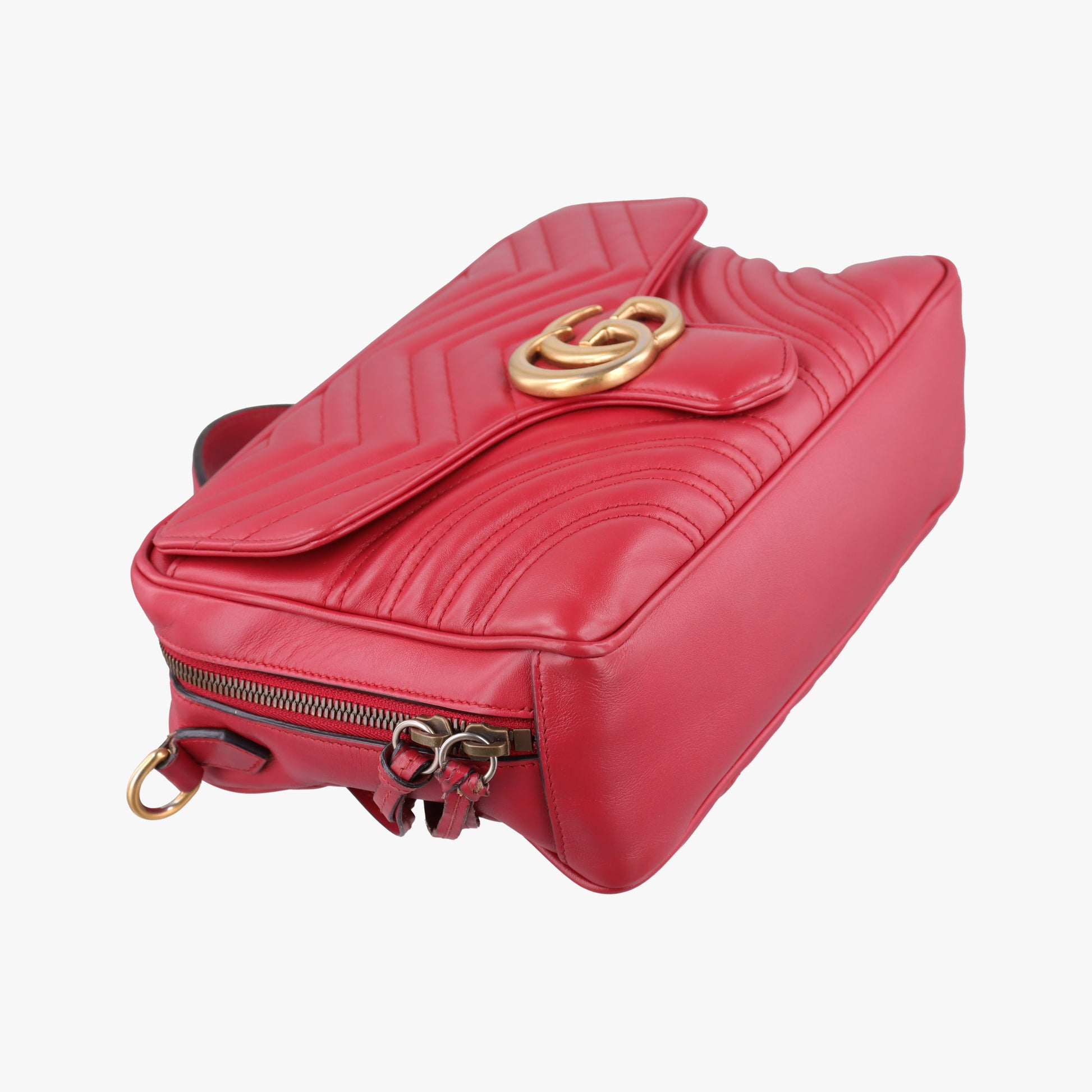 GG Marmont Red Leather 498100 A025661559GGマーモント レッド レザー 498100 A025661559