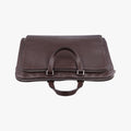 Triangle Logo Plate Brown Saffiano Leather VR0023 49三角 ロゴ プレート ブラウン サフィアーノレザー VR0023 49