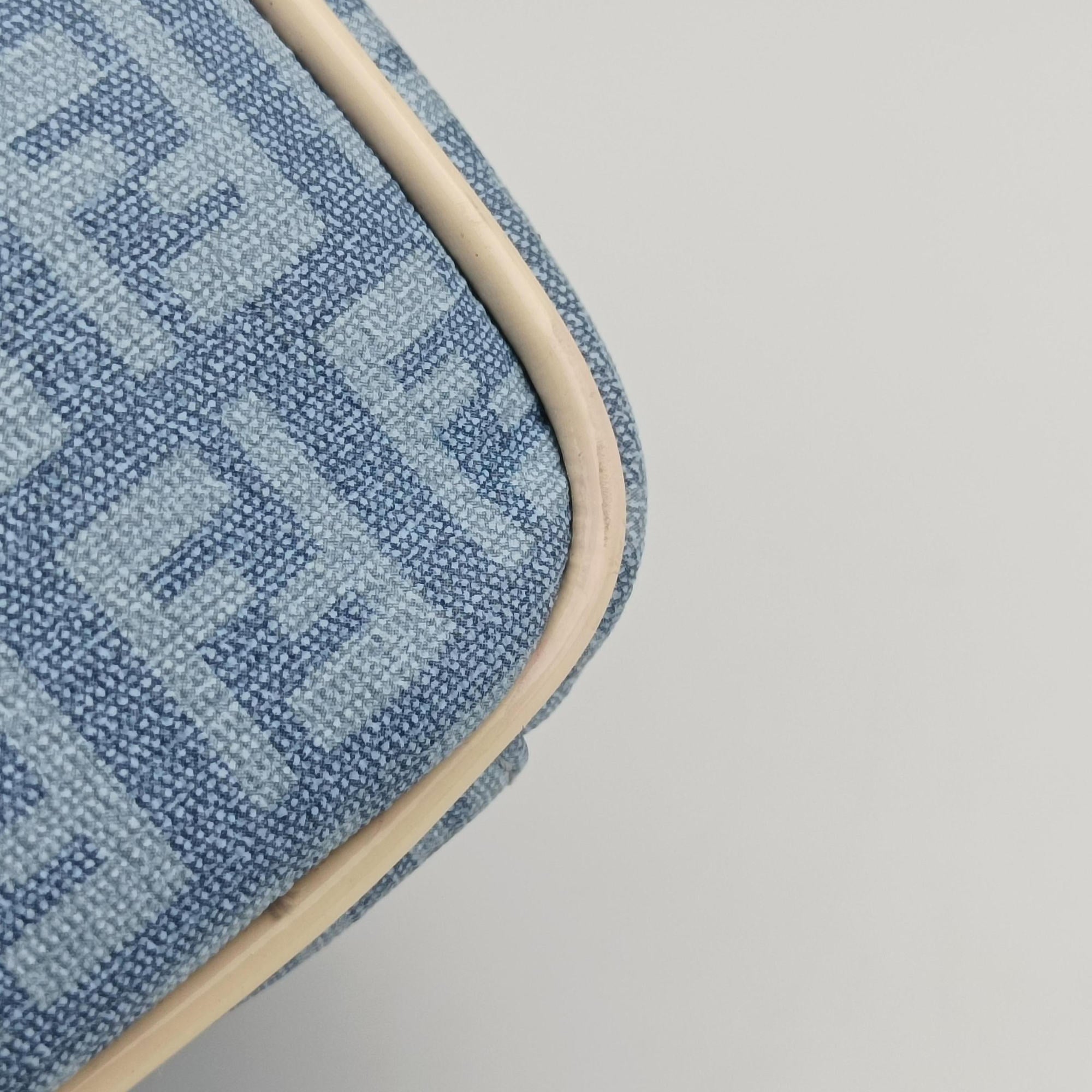 Zucchino Glitter Logo Blue PVC coated canvas 8BL068 2305/8BL/068/AP3/098ズッカ柄　ズッキーノ グリッターロゴ ブルー PVCコーティングキャンバス 8BL068 2305/8BL/068/AP3/098