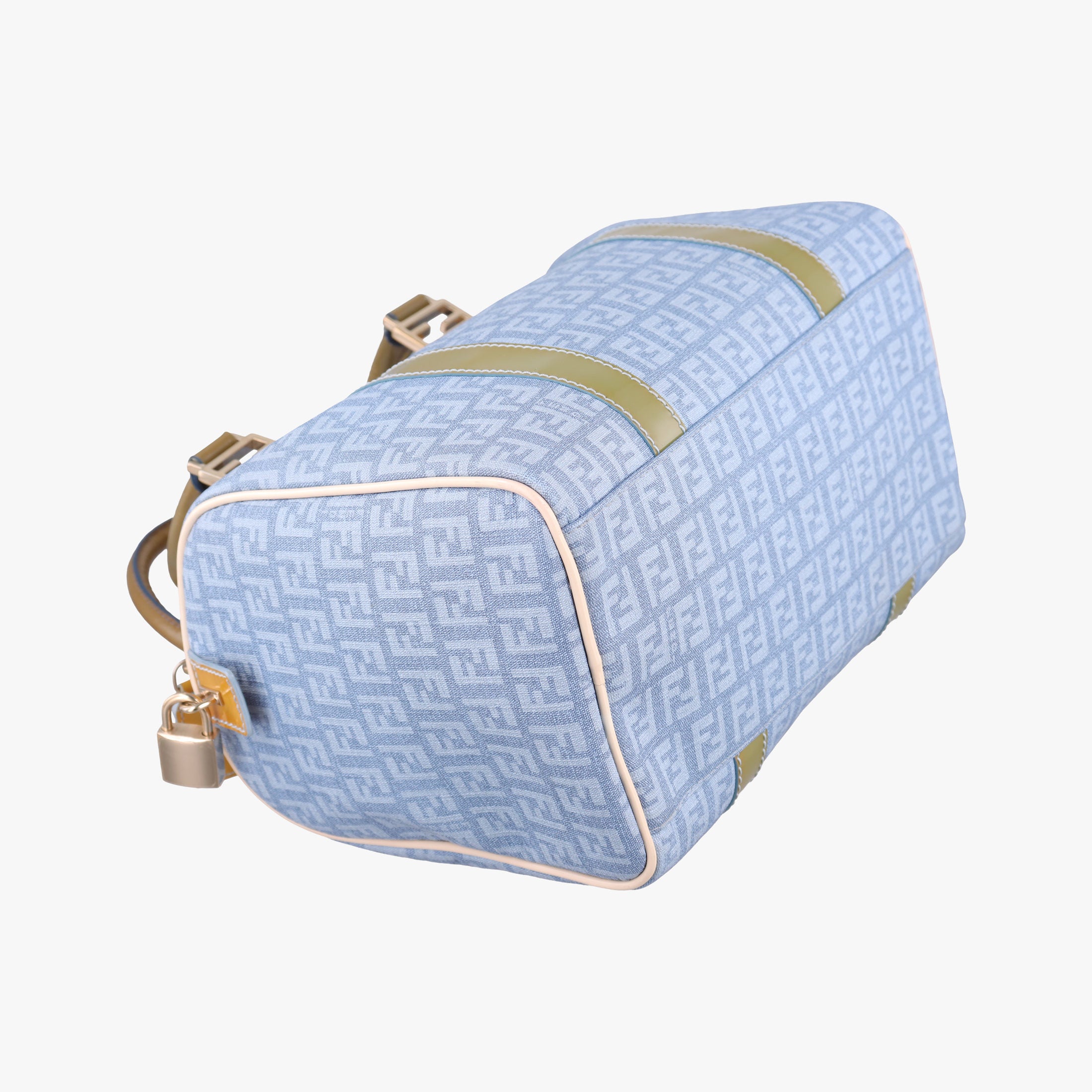 Zucchino Glitter Logo Blue PVC coated canvas 8BL068 2305/8BL/068/AP3/098ズッカ柄　ズッキーノ グリッターロゴ ブルー PVCコーティングキャンバス 8BL068 2305/8BL/068/AP3/098