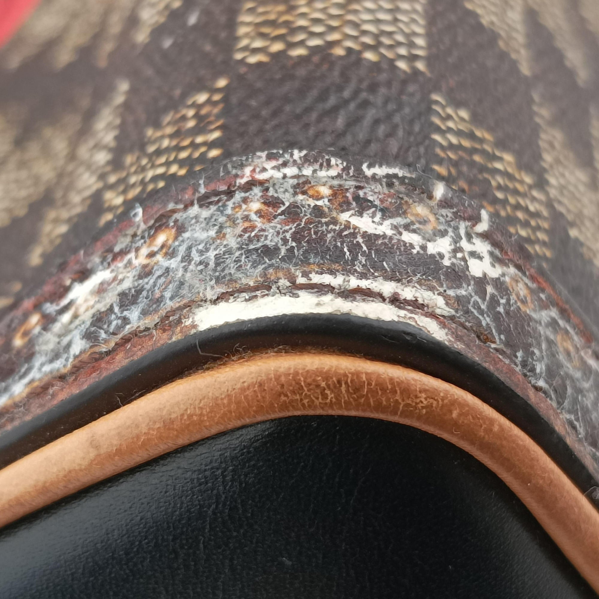 Time Trunk Speedy Bandouliere 25 Damier Ebene × Rouge Transformed Damier Canvas M52249 SN3118タイムトランク スピーディ バンドリエール 25 ダミエ・エベヌ × ルージュ トランスフォームド ダミエ キャンバス M52249 SN3118
