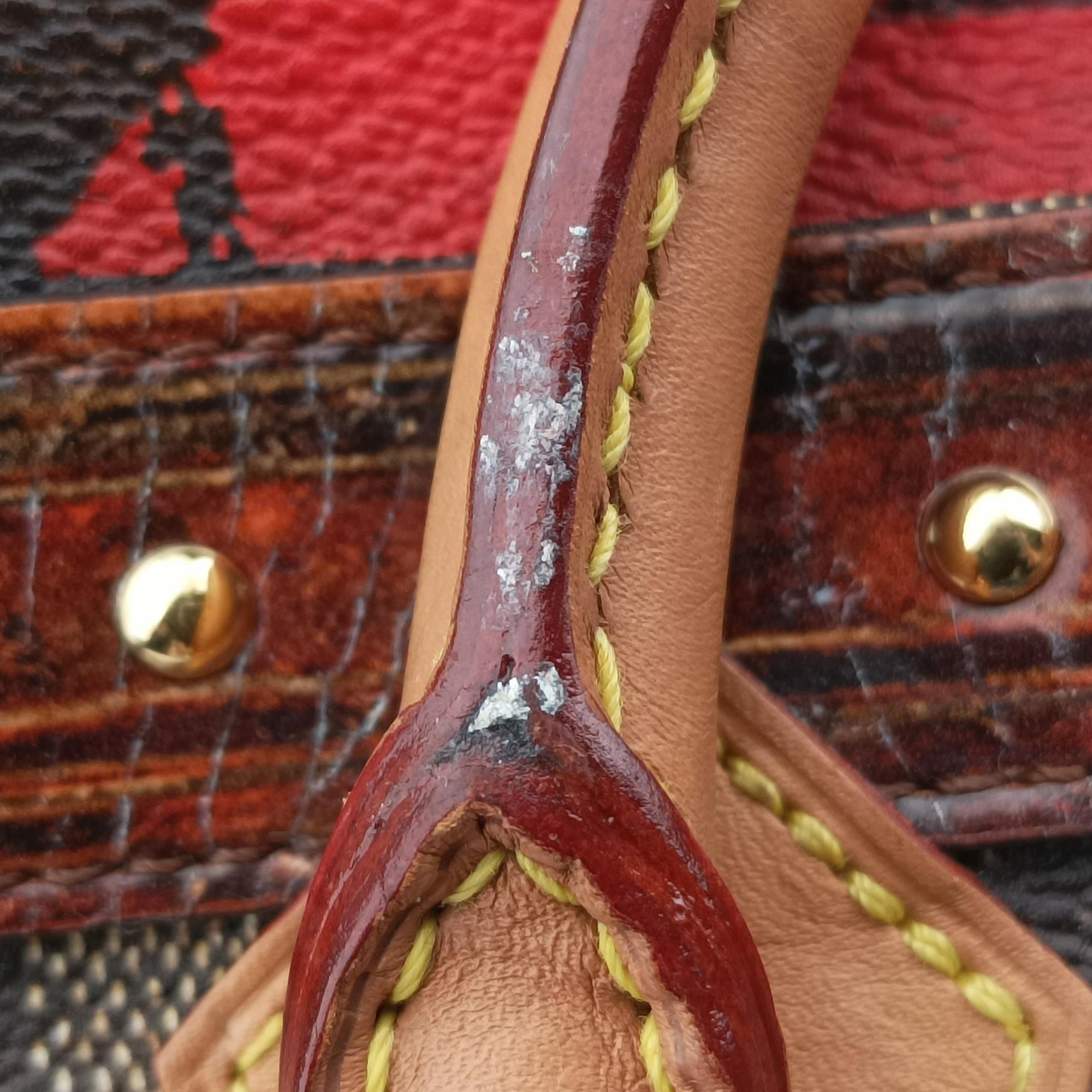Time Trunk Speedy Bandouliere 25 Damier Ebene × Rouge Transformed Damier Canvas M52249 SN3118タイムトランク スピーディ バンドリエール 25 ダミエ・エベヌ × ルージュ トランスフォームド ダミエ キャンバス M52249 SN3118