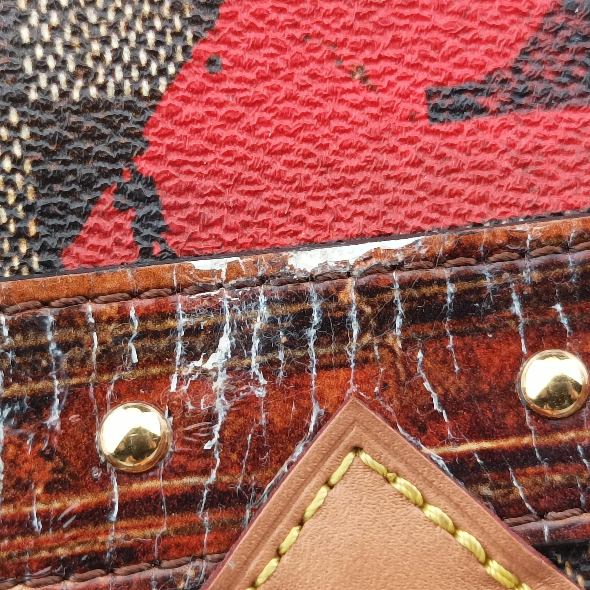Time Trunk Speedy Bandouliere 25 Damier Ebene × Rouge Transformed Damier Canvas M52249 SN3118タイムトランク スピーディ バンドリエール 25 ダミエ・エベヌ × ルージュ トランスフォームド ダミエ キャンバス M52249 SN3118