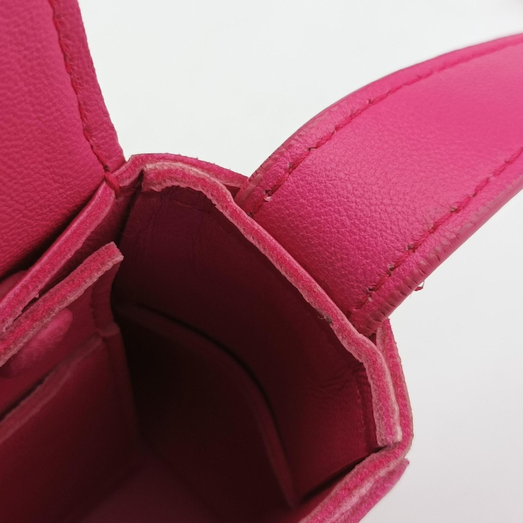 candy cassette Pink lambskin IC Chipキャンディカセット ピンク ラムスキン ICチップ