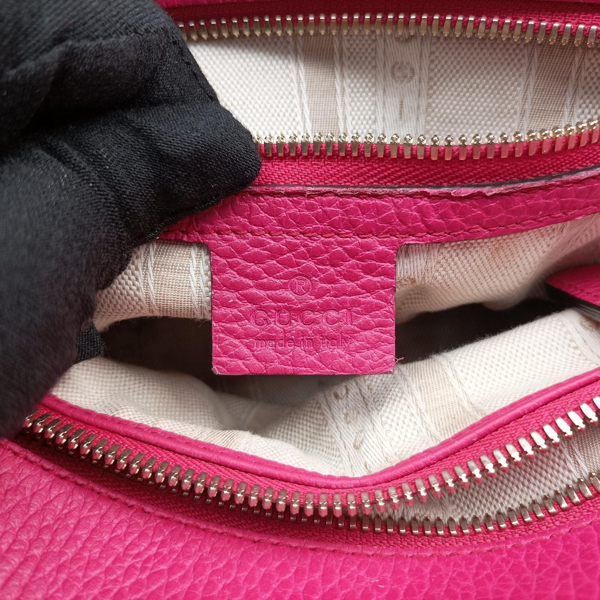 Swing Top Handle Rose Leather 377772 E017530578スウィング ローズ レッド レザー 377772 E017530578