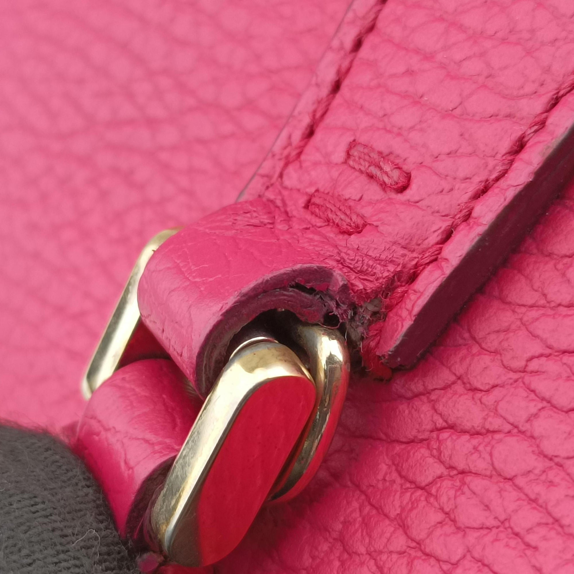Swing Top Handle Rose Leather 377772 E017530578スウィング ローズ レッド レザー 377772 E017530578