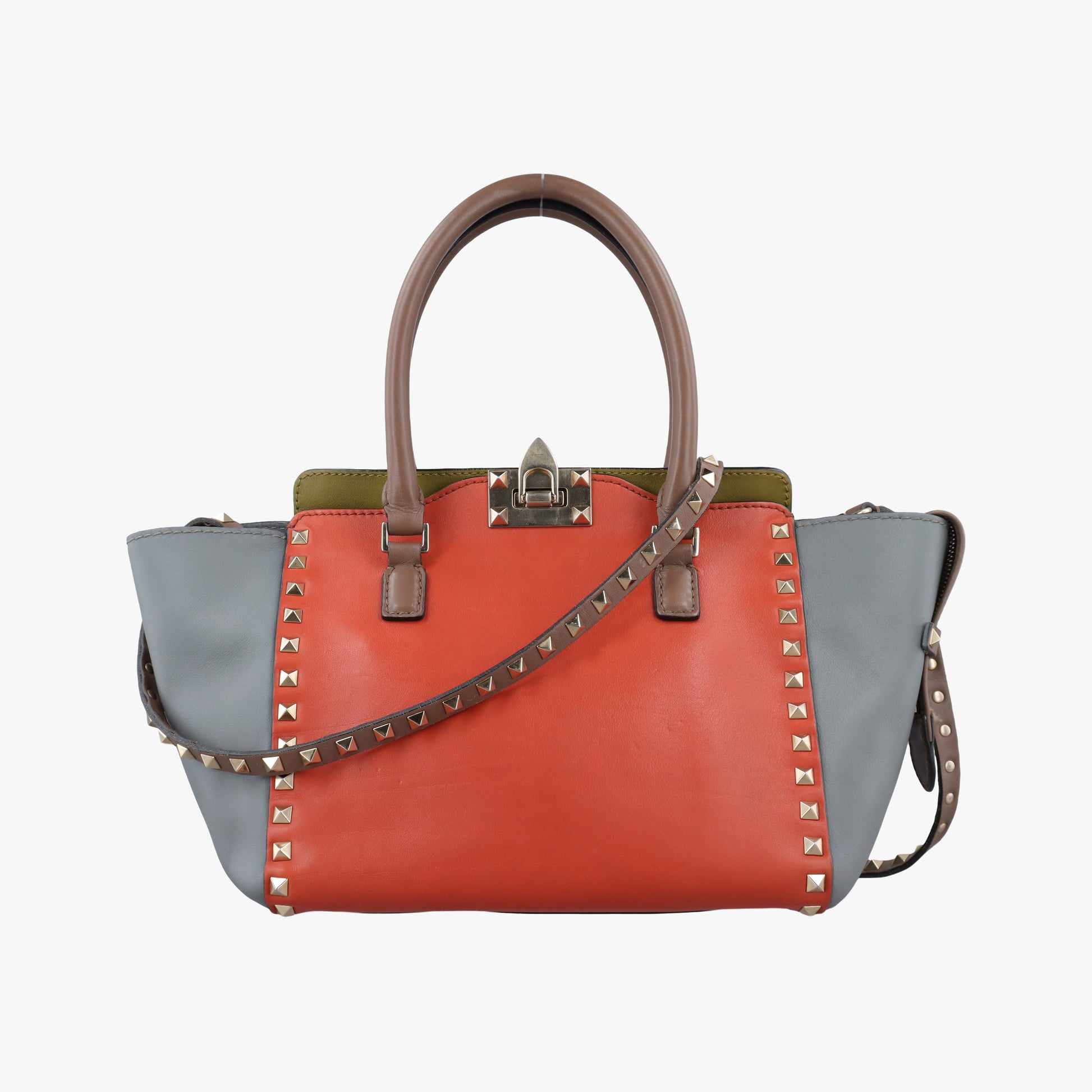Rockstud Orange × Gray Leather BGH540VMQ3ロックスタッズ オレンジ × グレー レザー BGH540VMQ3