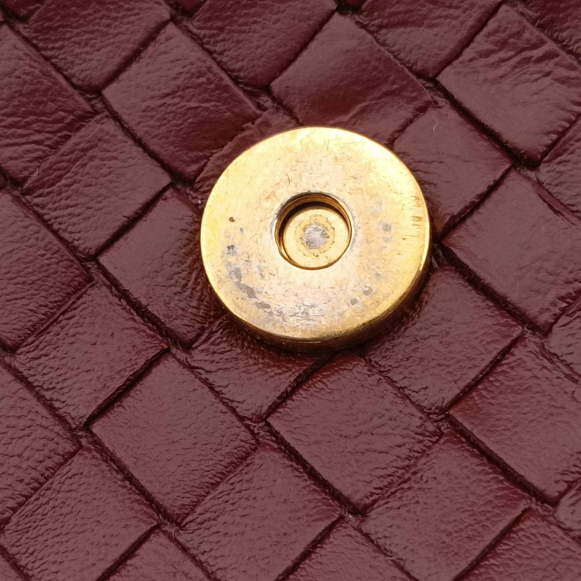 Intrecciato Olimpia Burgundy lambskin B07978985Pイントレチャート オリンピア ワインレッド ラムスキン B07978985P