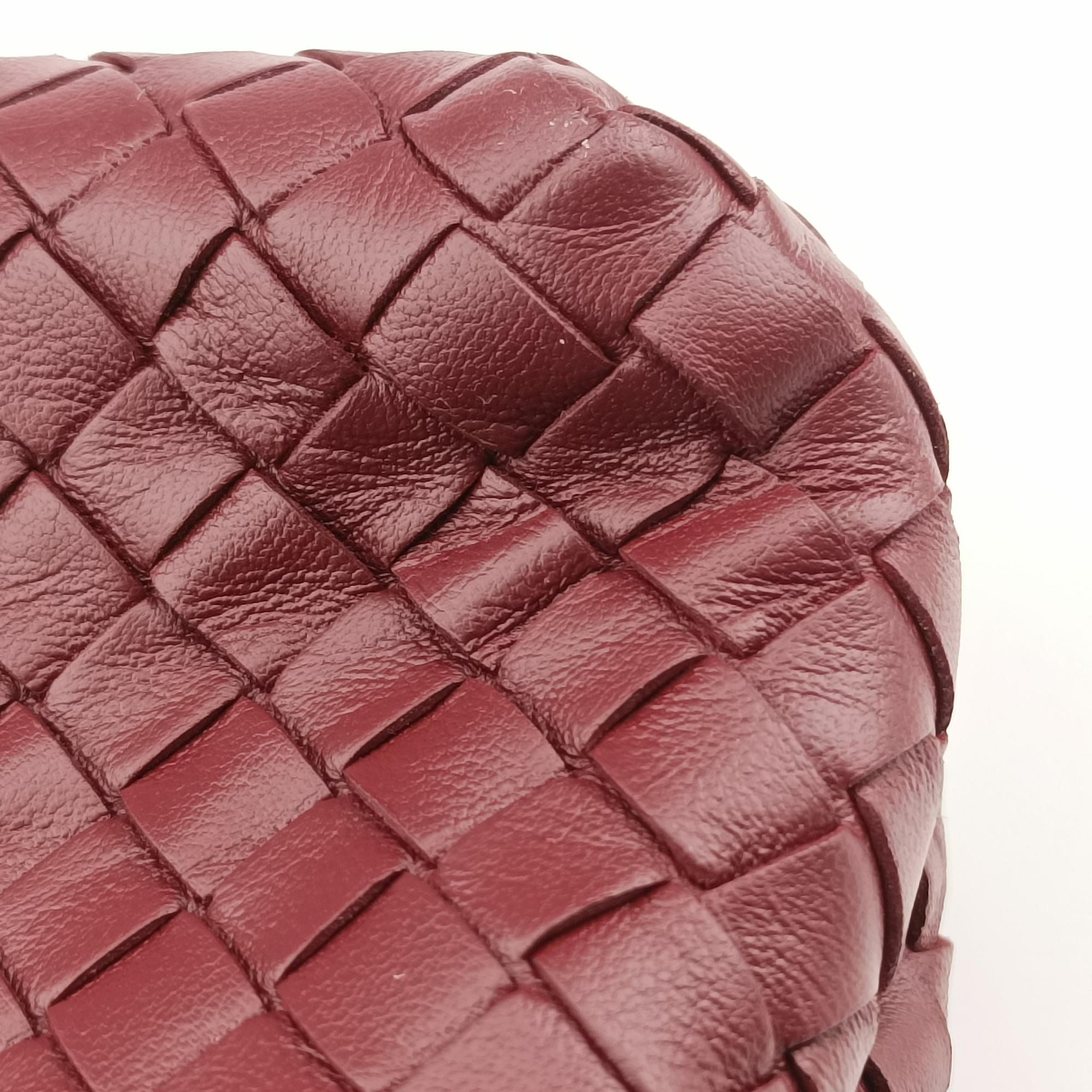 Intrecciato Olimpia Burgundy lambskin B07978985Pイントレチャート オリンピア ワインレッド ラムスキン B07978985P