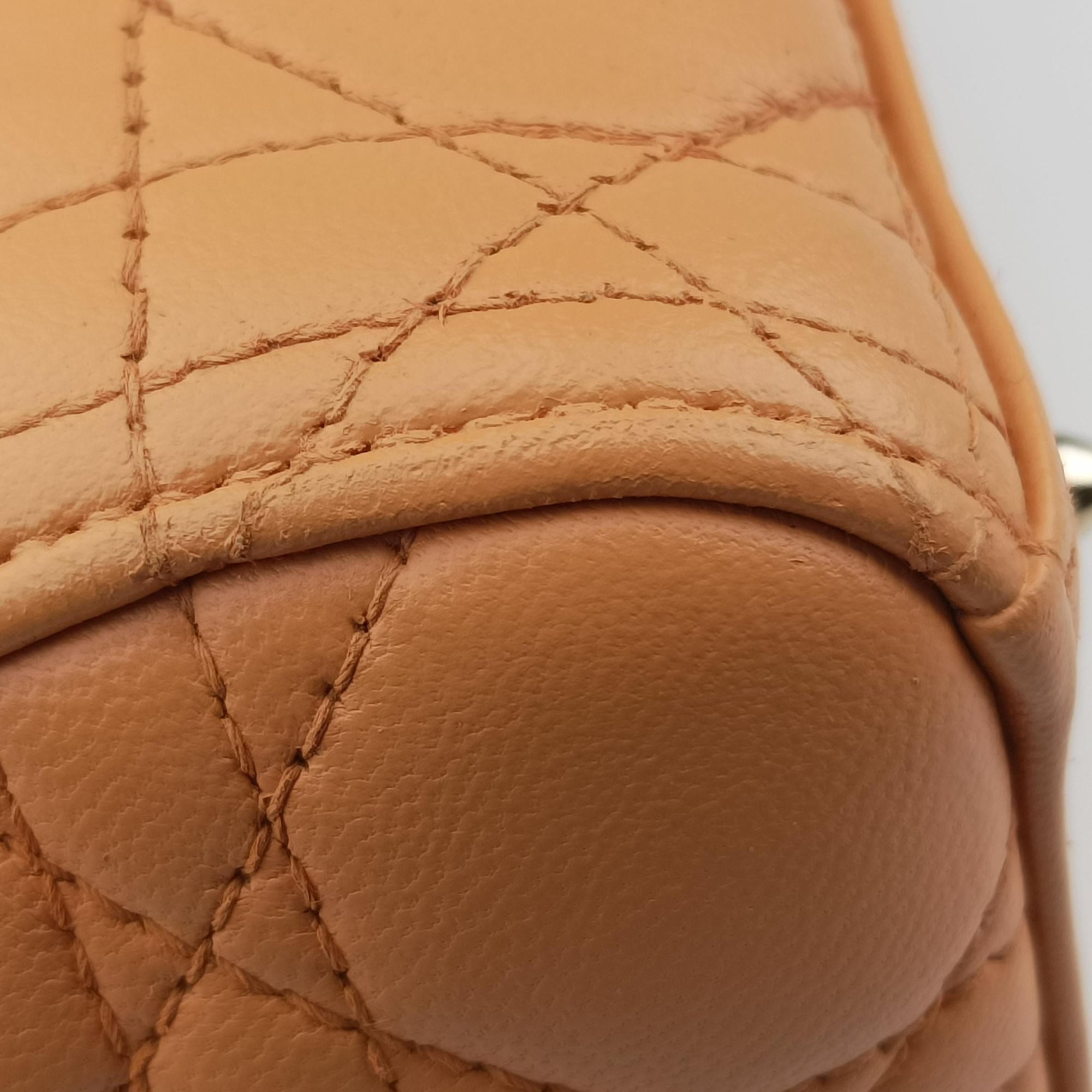Lady Dior Orange lambskin 16-BO-1102レディディオール オレンジ ラムスキン 16-BO-1102