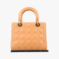 Lady Dior Orange lambskin 16-BO-1102レディディオール オレンジ ラムスキン 16-BO-1102