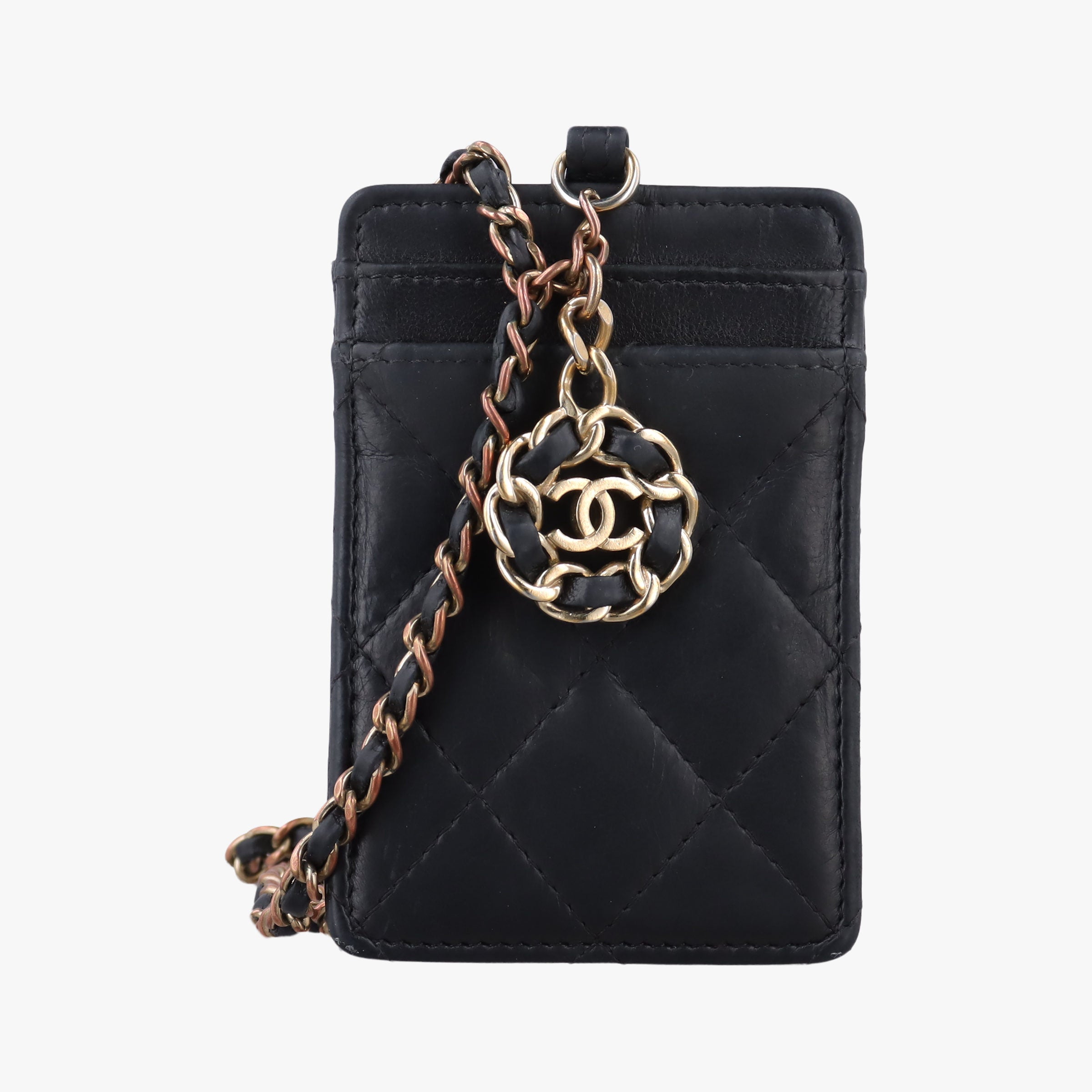 CC Logo Matelasse Card Case Black lambskin AP0711 28444971ココマーク マトラッセ  カードケース ブラック ラムスキン AP0711 28444971