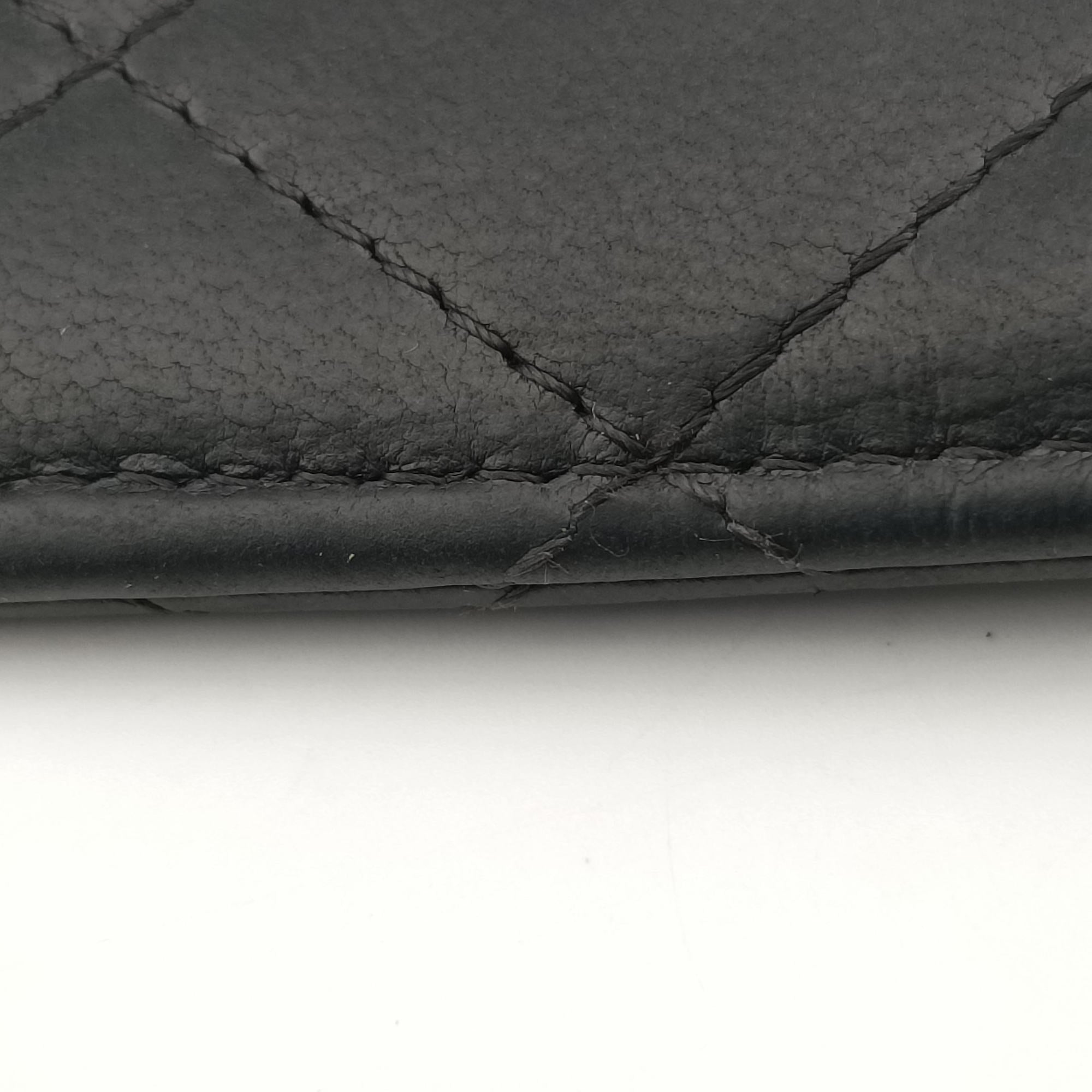 CC Logo Matelasse Card Case Black lambskin AP0711 28444971ココマーク マトラッセ  カードケース ブラック ラムスキン AP0711 28444971