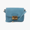 Push-Lock Flap Blue Leather 197プッシュロック フラップ ブルー レザー 197