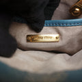 Push-Lock Flap Blue Leather 197プッシュロック フラップ ブルー レザー 197