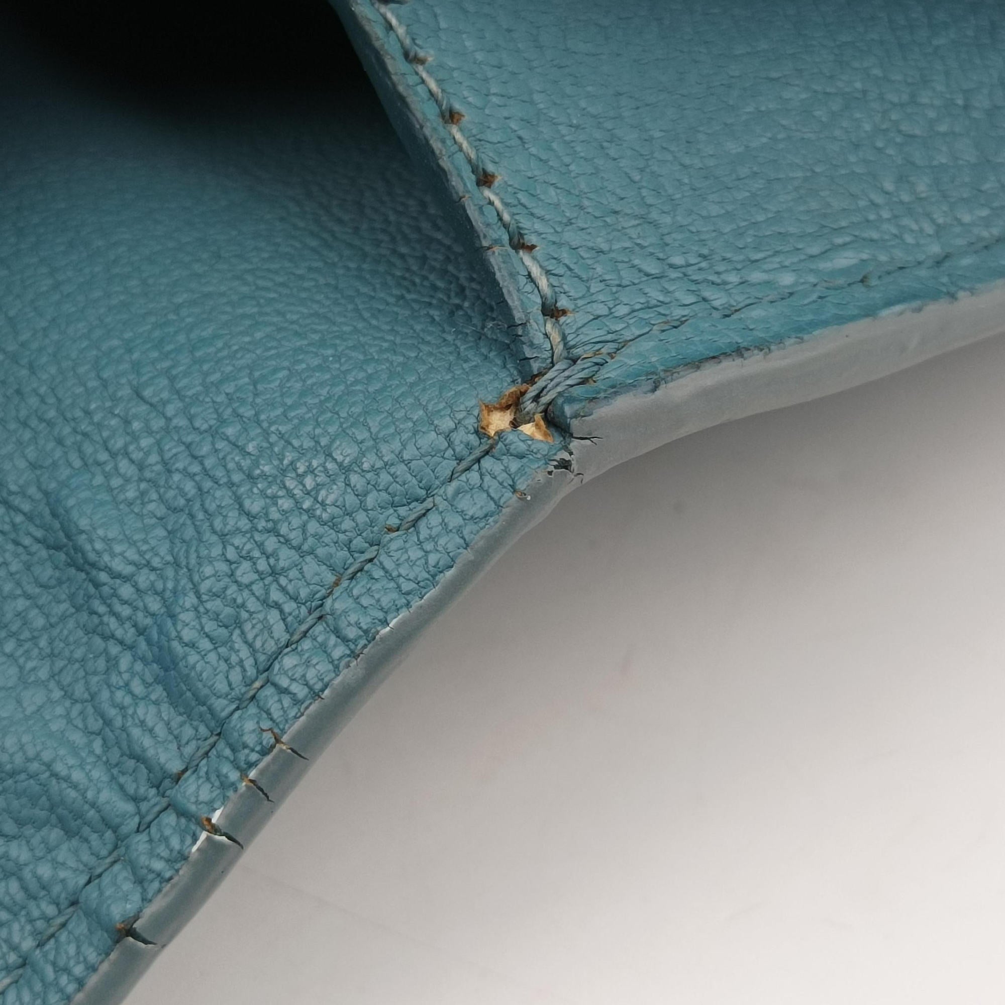 Push-Lock Flap Blue Leather 197プッシュロック フラップ ブルー レザー 197