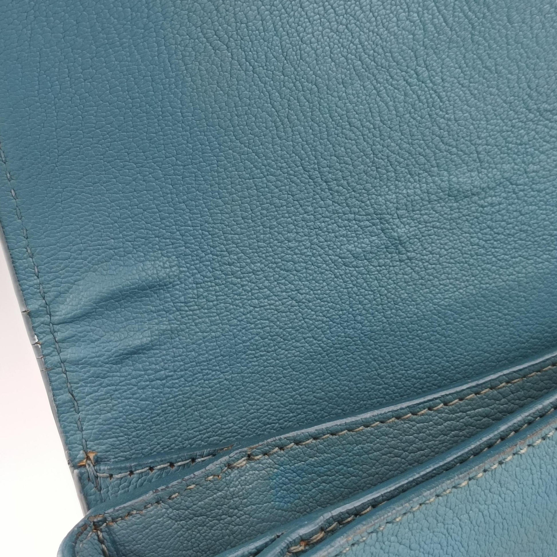 Push-Lock Flap Blue Leather 197プッシュロック フラップ ブルー レザー 197