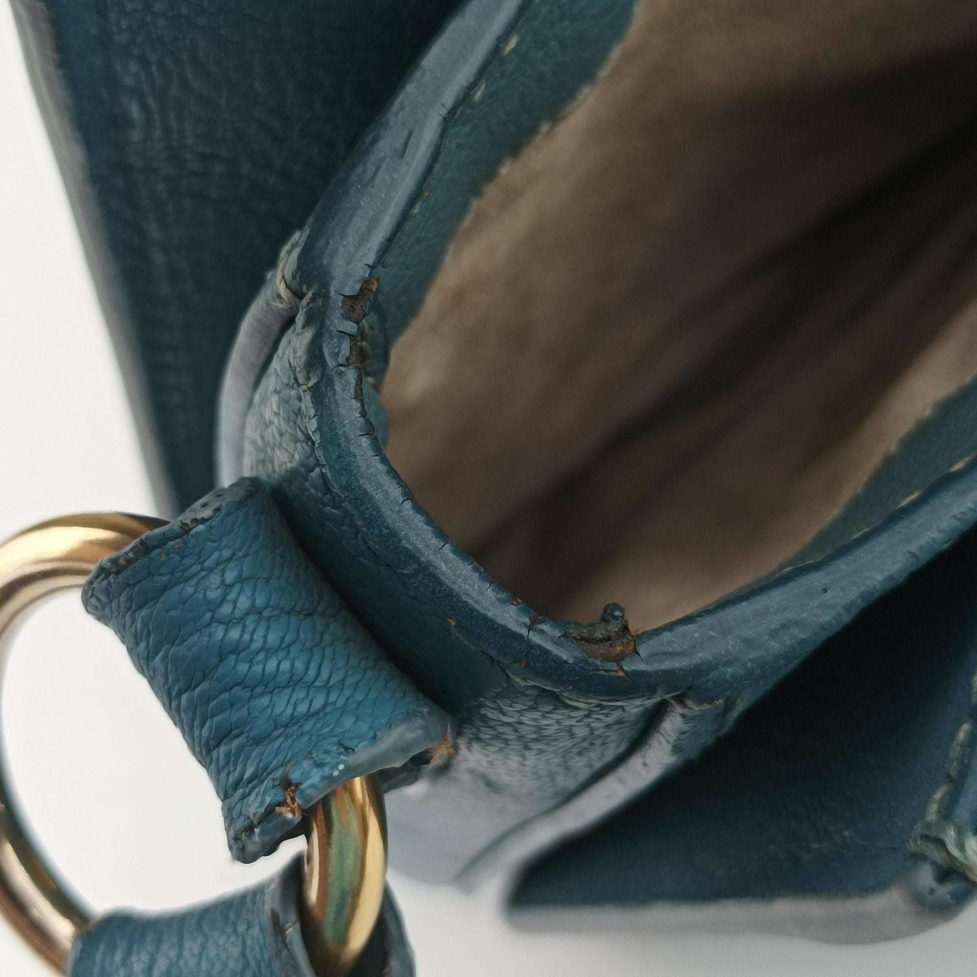 Push-Lock Flap Blue Leather 197プッシュロック フラップ ブルー レザー 197