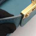 Push-Lock Flap Blue Leather 197プッシュロック フラップ ブルー レザー 197