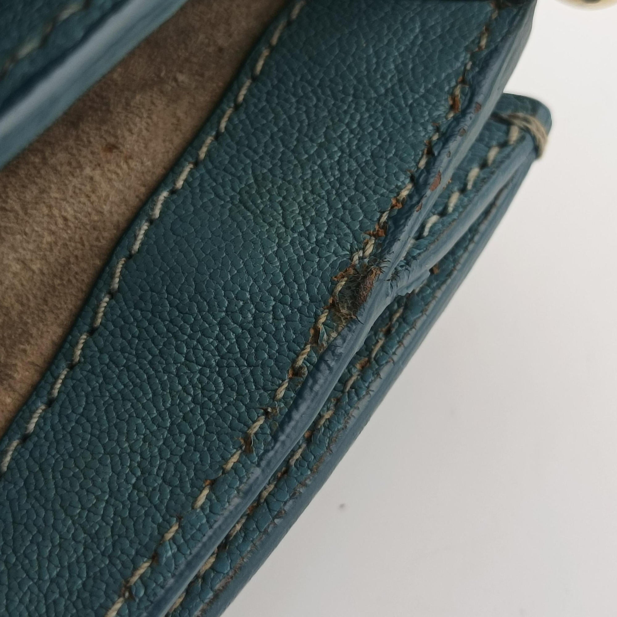 Push-Lock Flap Blue Leather 197プッシュロック フラップ ブルー レザー 197