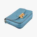 Push-Lock Flap Blue Leather 197プッシュロック フラップ ブルー レザー 197