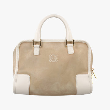 Amazona White×Beige Suede×leather アマソナ ホワイト×ベージュ スエード×レザー 