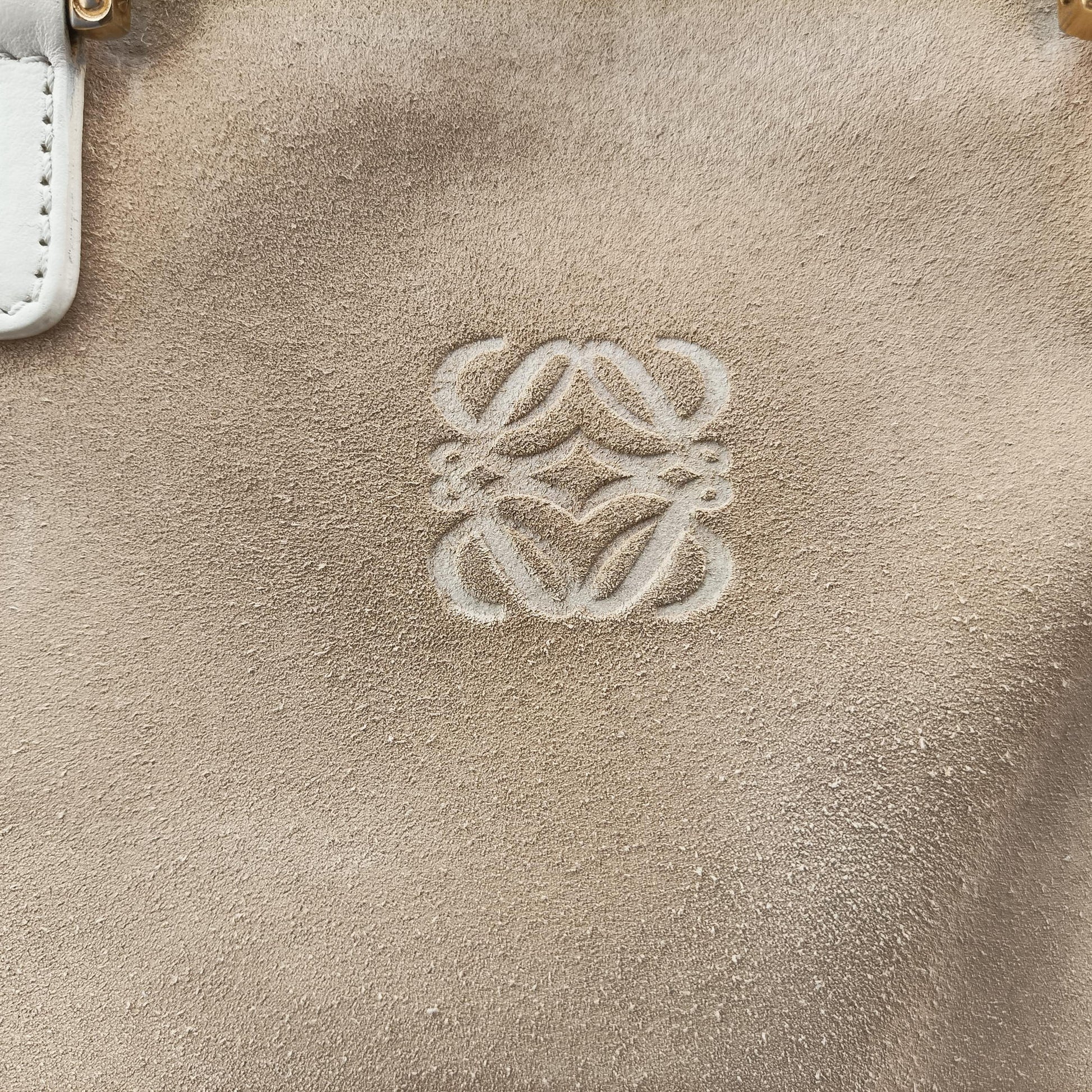 Amazona White×Beige Suede×leather アマソナ ホワイト×ベージュ スエード×レザー 