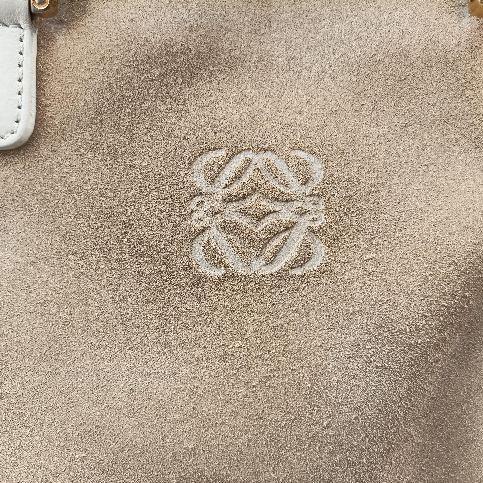 Amazona White×Beige Suede×leather アマソナ ホワイト×ベージュ スエード×レザー 
