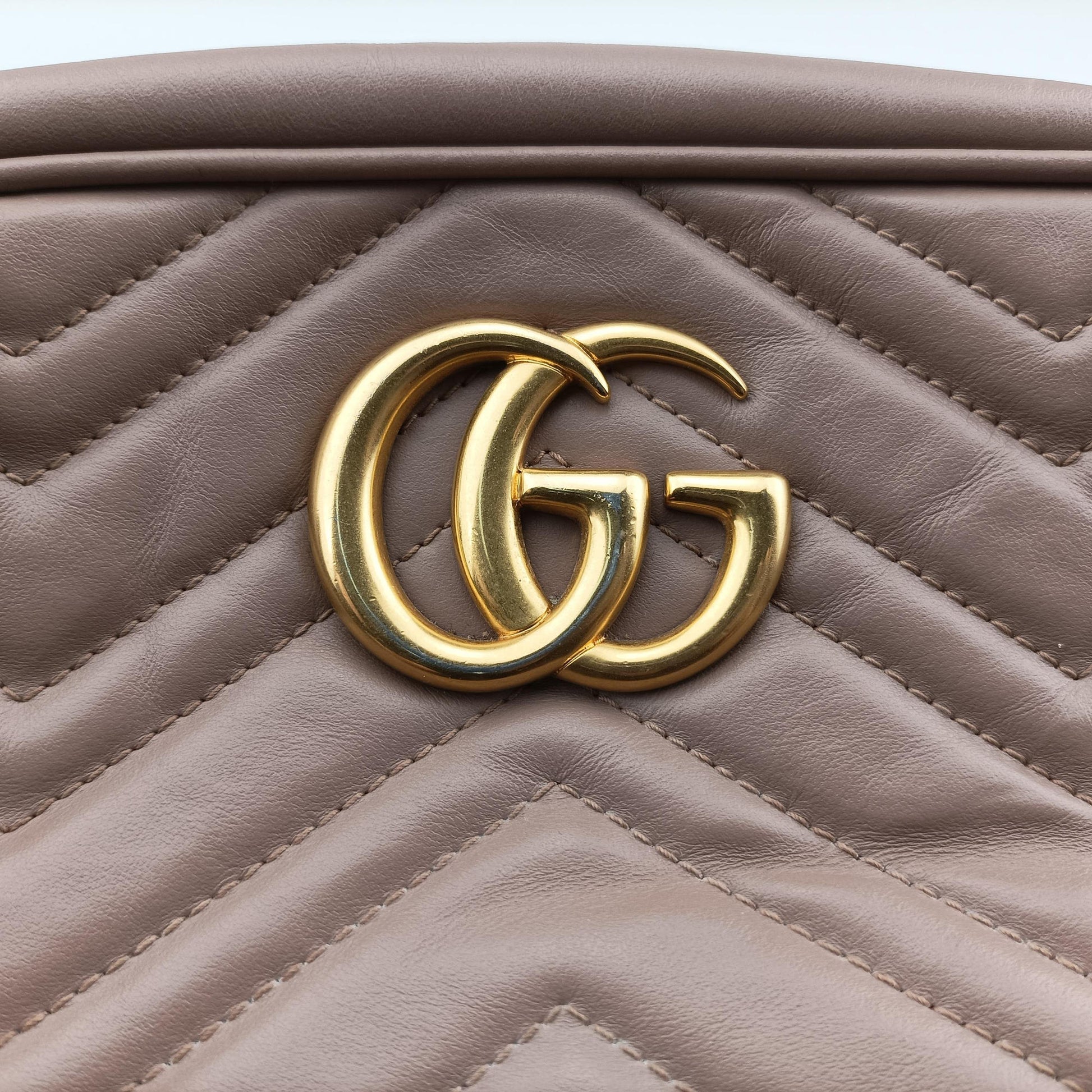 GG Marmont beige Leather 447632 A022556321GGマーモント ベージュ レザー 447632 A022556321