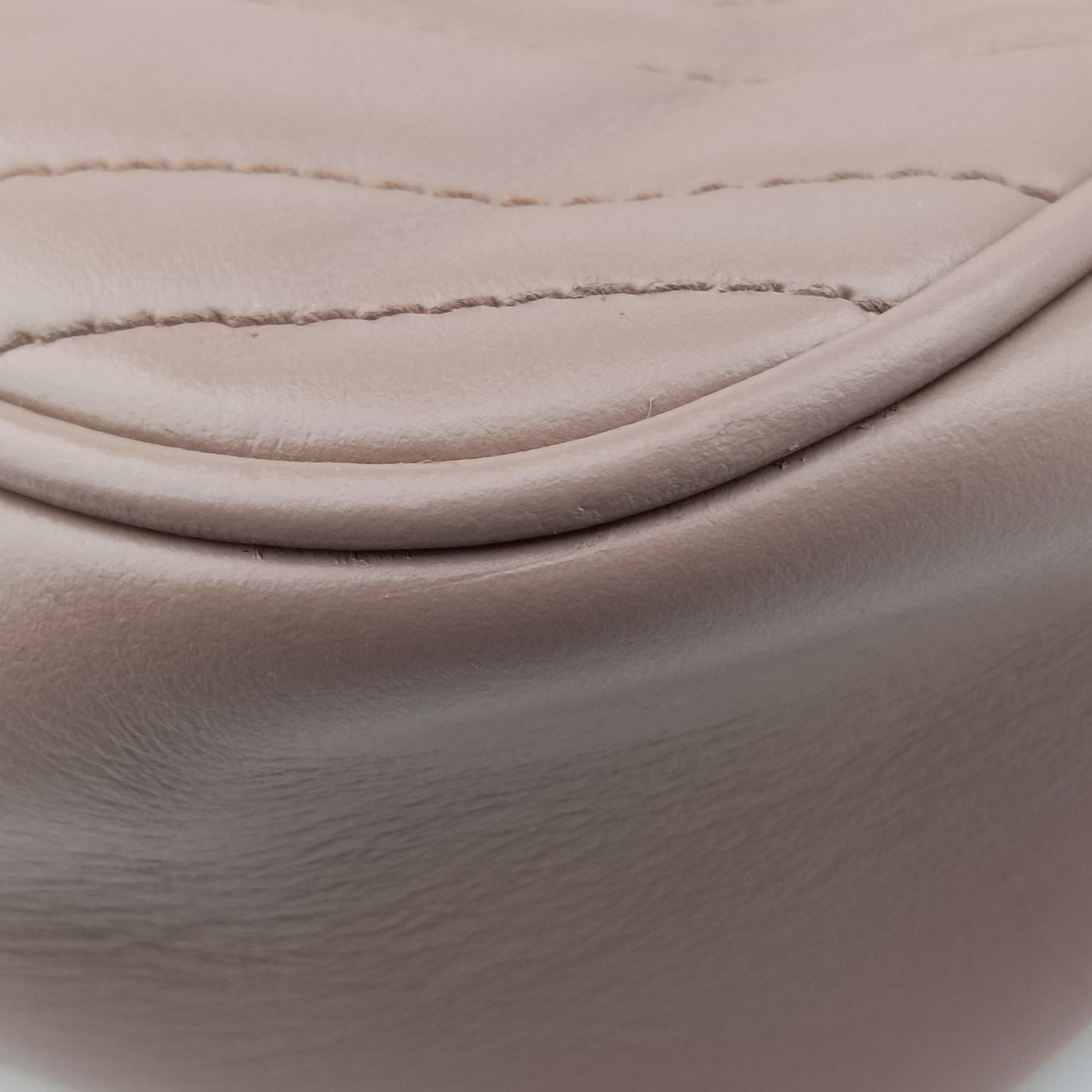 GG Marmont beige Leather 447632 A022556321GGマーモント ベージュ レザー 447632 A022556321
